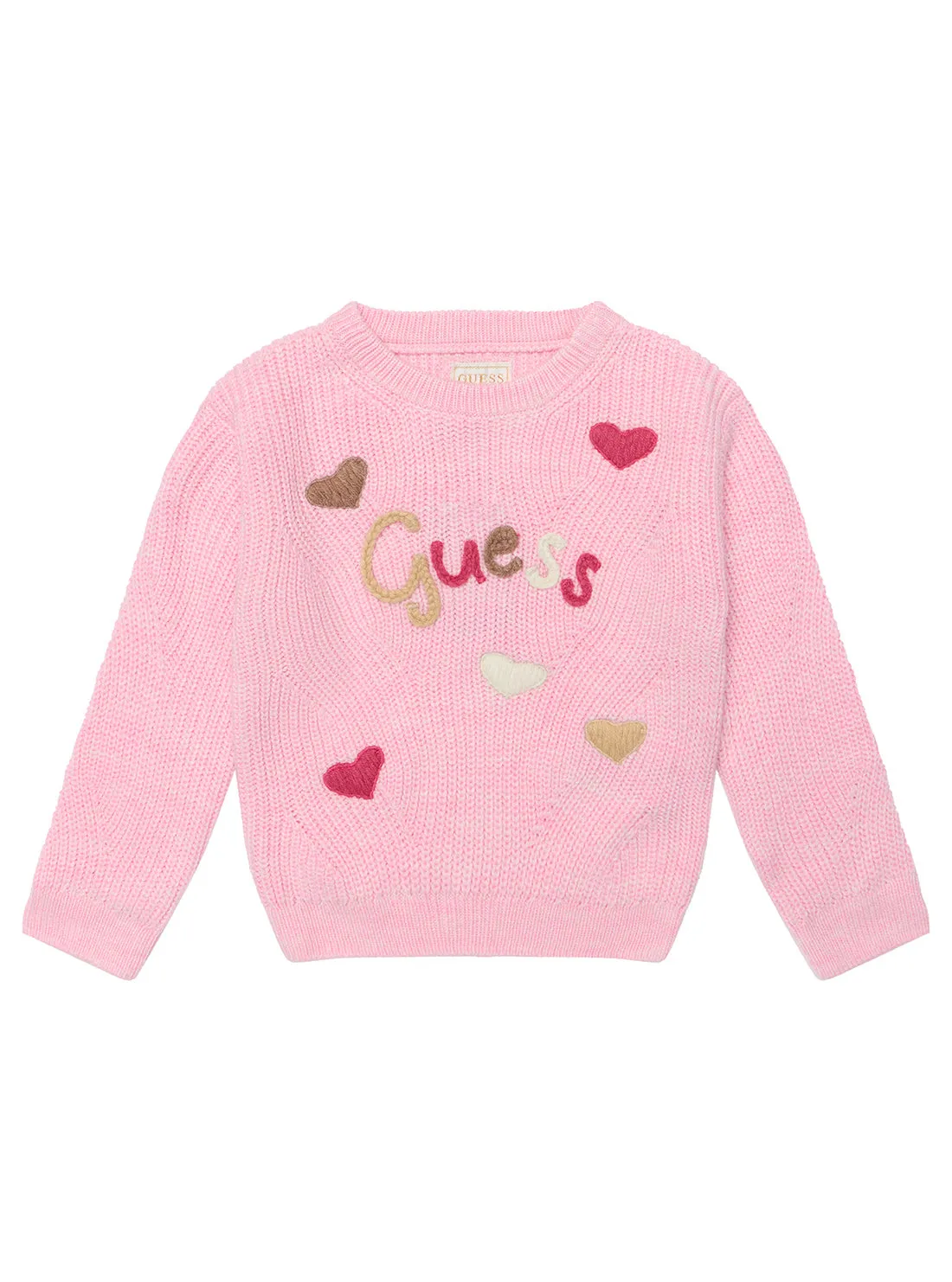 Pink Long Sleeve Knit Sweater (2–7)