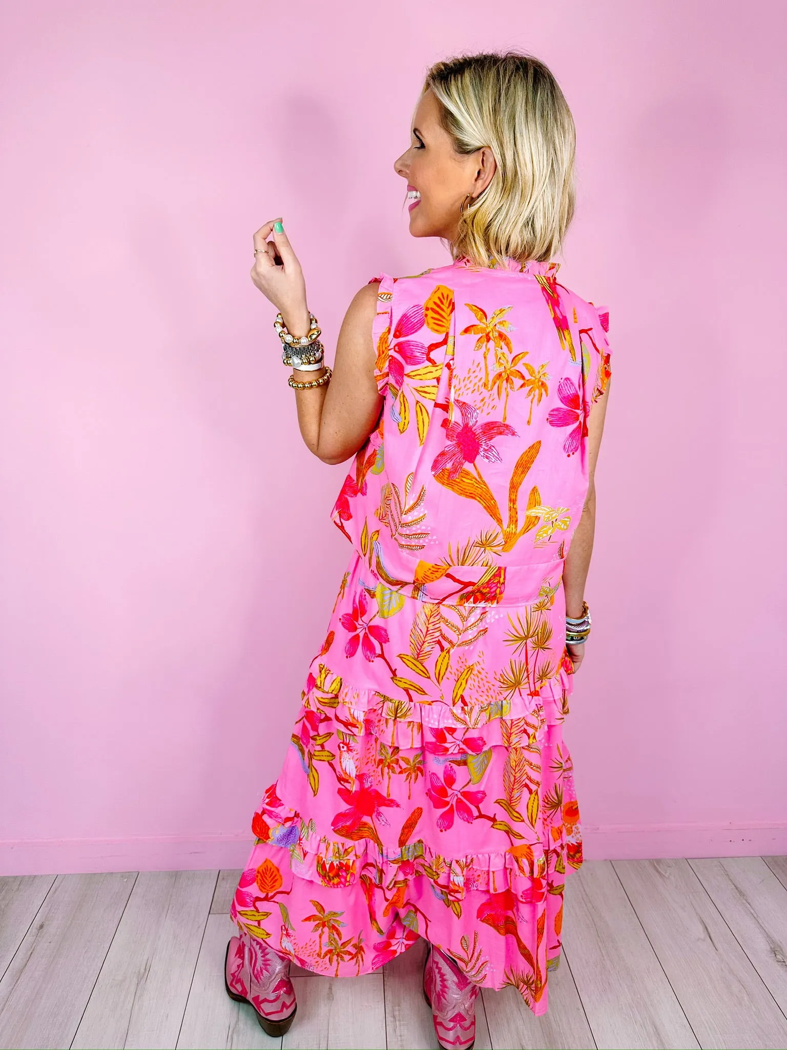 PLAYA MIDI TROPICAL SKIRT SET