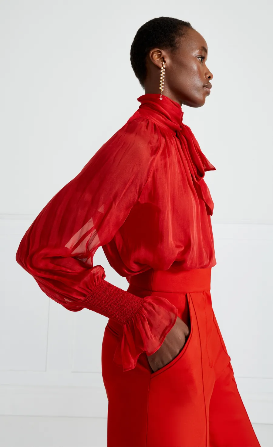 Quintette Blouse - Poppy Red