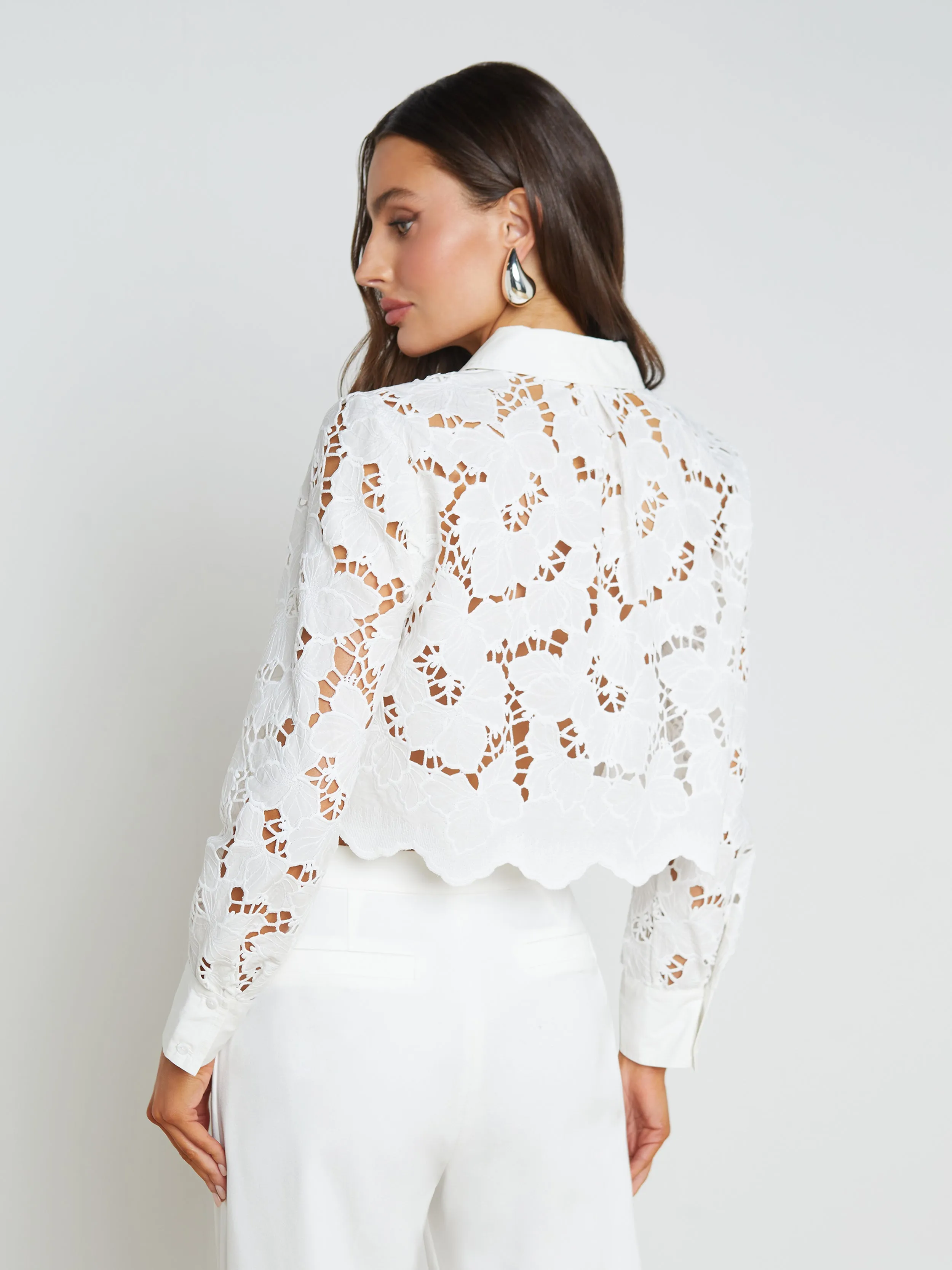 Seychelle Cropped Lace Blouse