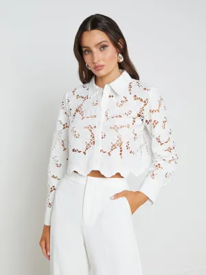 Seychelle Cropped Lace Blouse