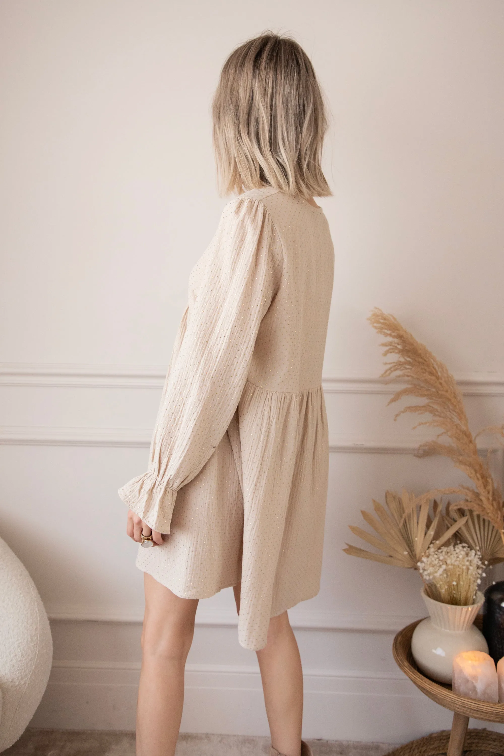 Shine Like Gold Beige - Jurk