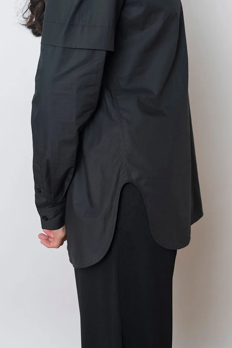 Shirt With Slits - Jet Black