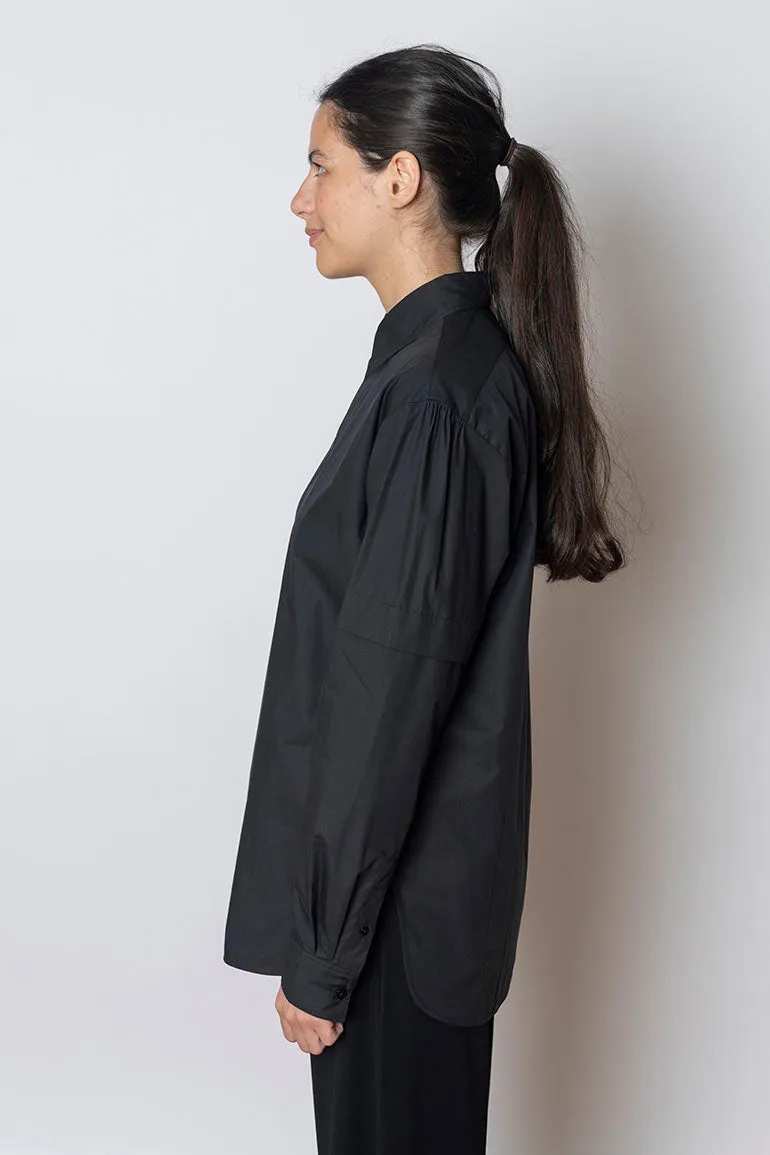 Shirt With Slits - Jet Black