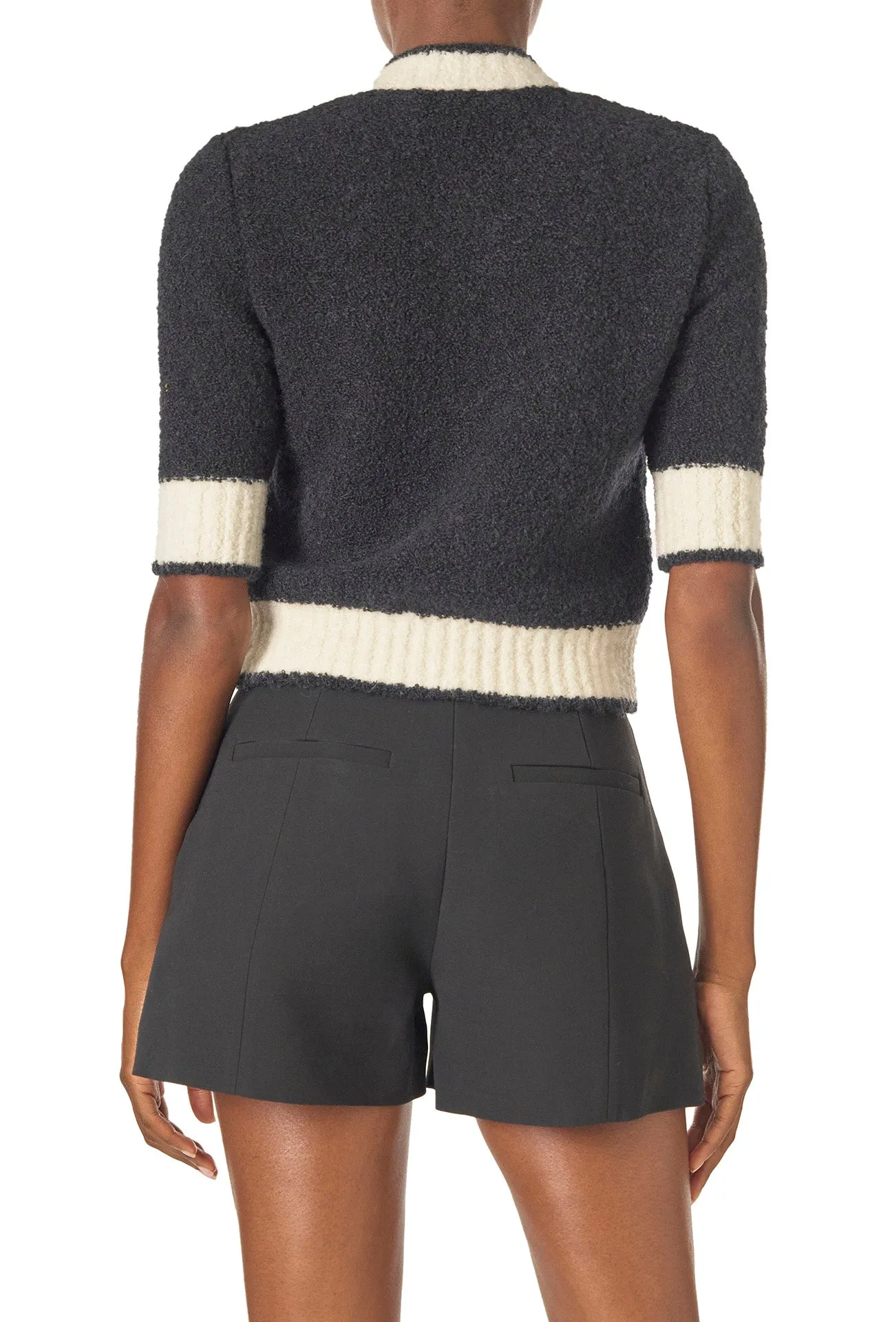 Short Sleeve Knit Cardigan
