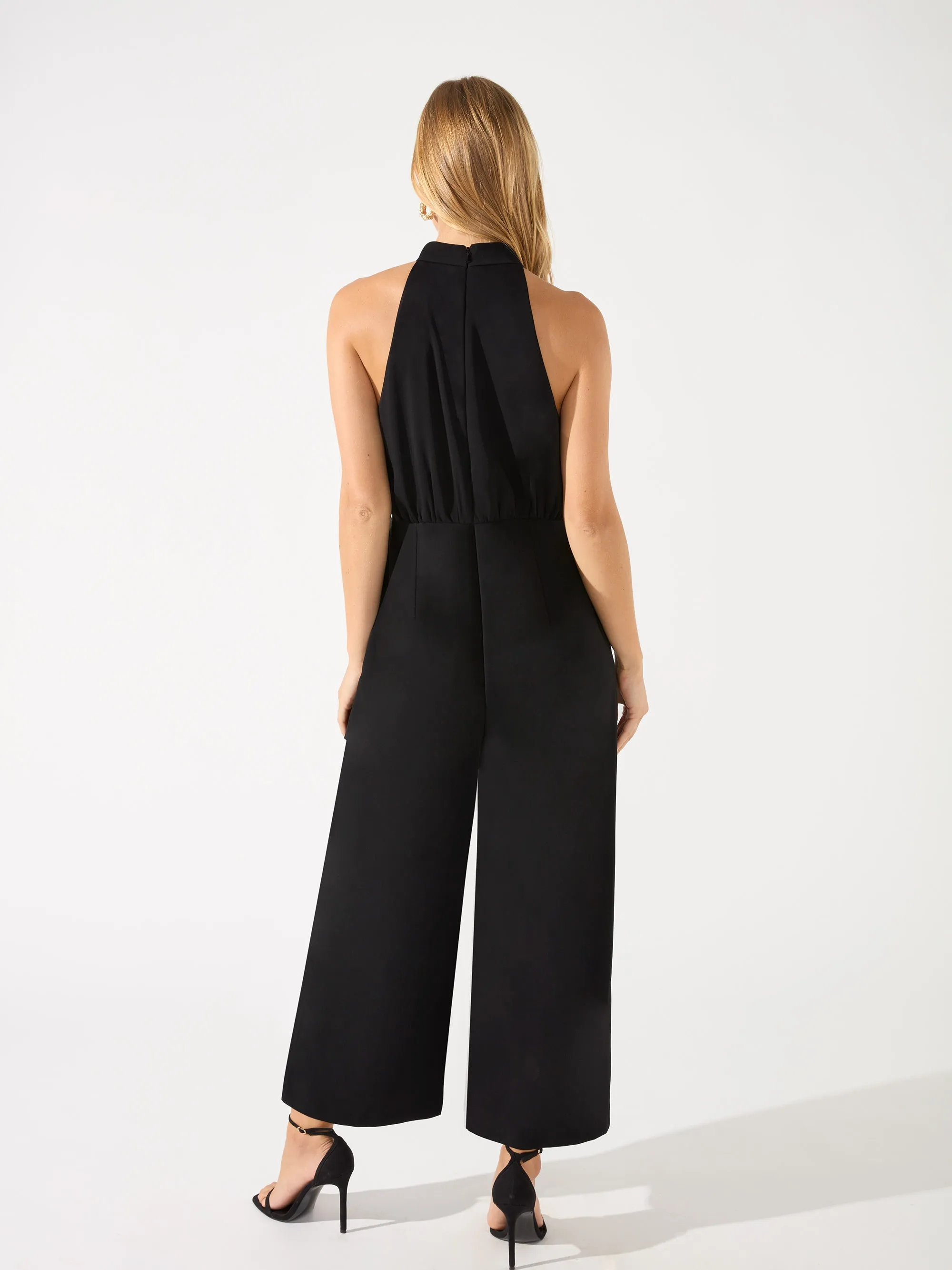 Sophia Twist Neck Culotte Jumpsuit