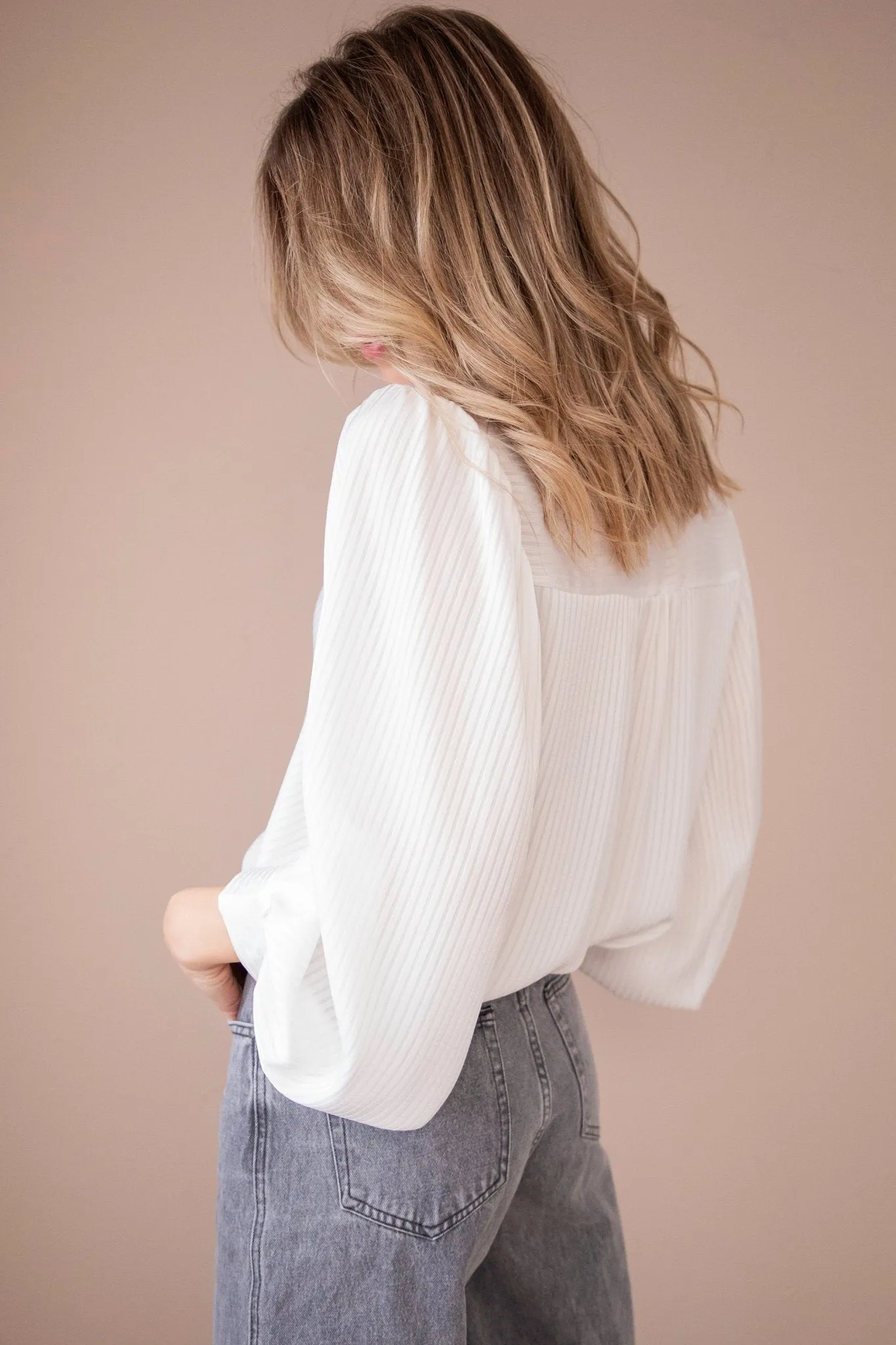 Sophisticated Stripes White - Blouse