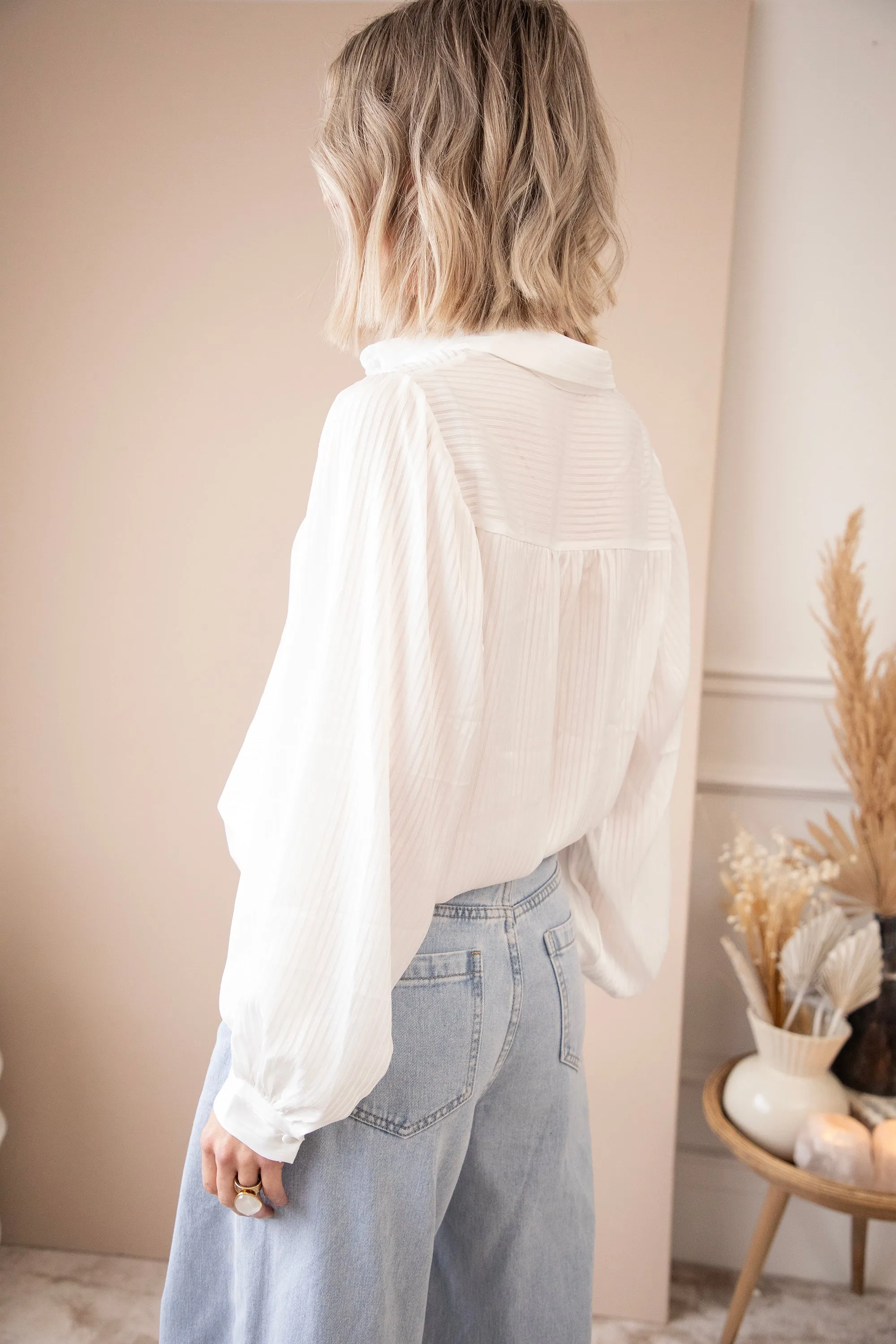 Sophisticated Stripes White - Blouse