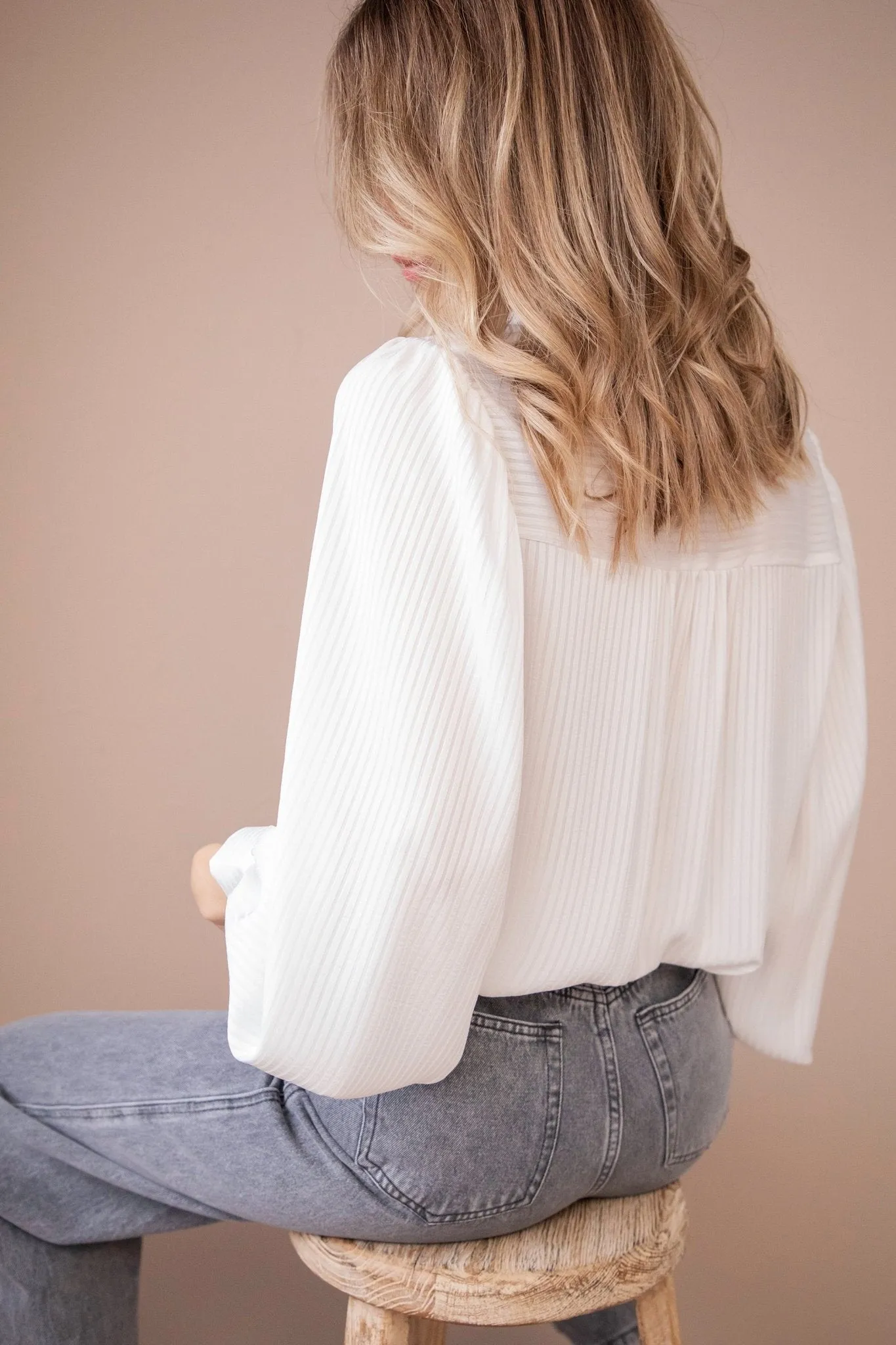 Sophisticated Stripes White - Blouse