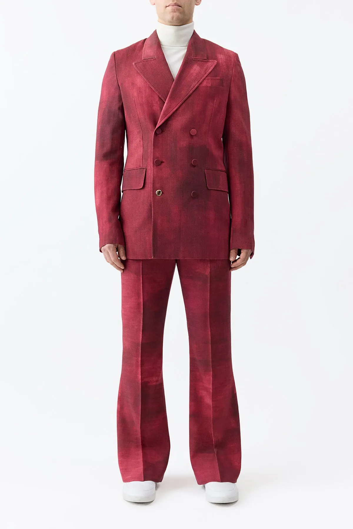 Stevie Pant in Bordeaux Virgin Wool