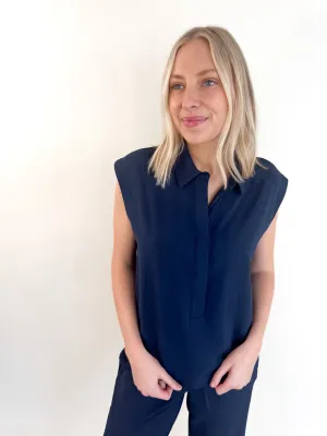 Suzie Sleeveless Elastic Waist Blouse