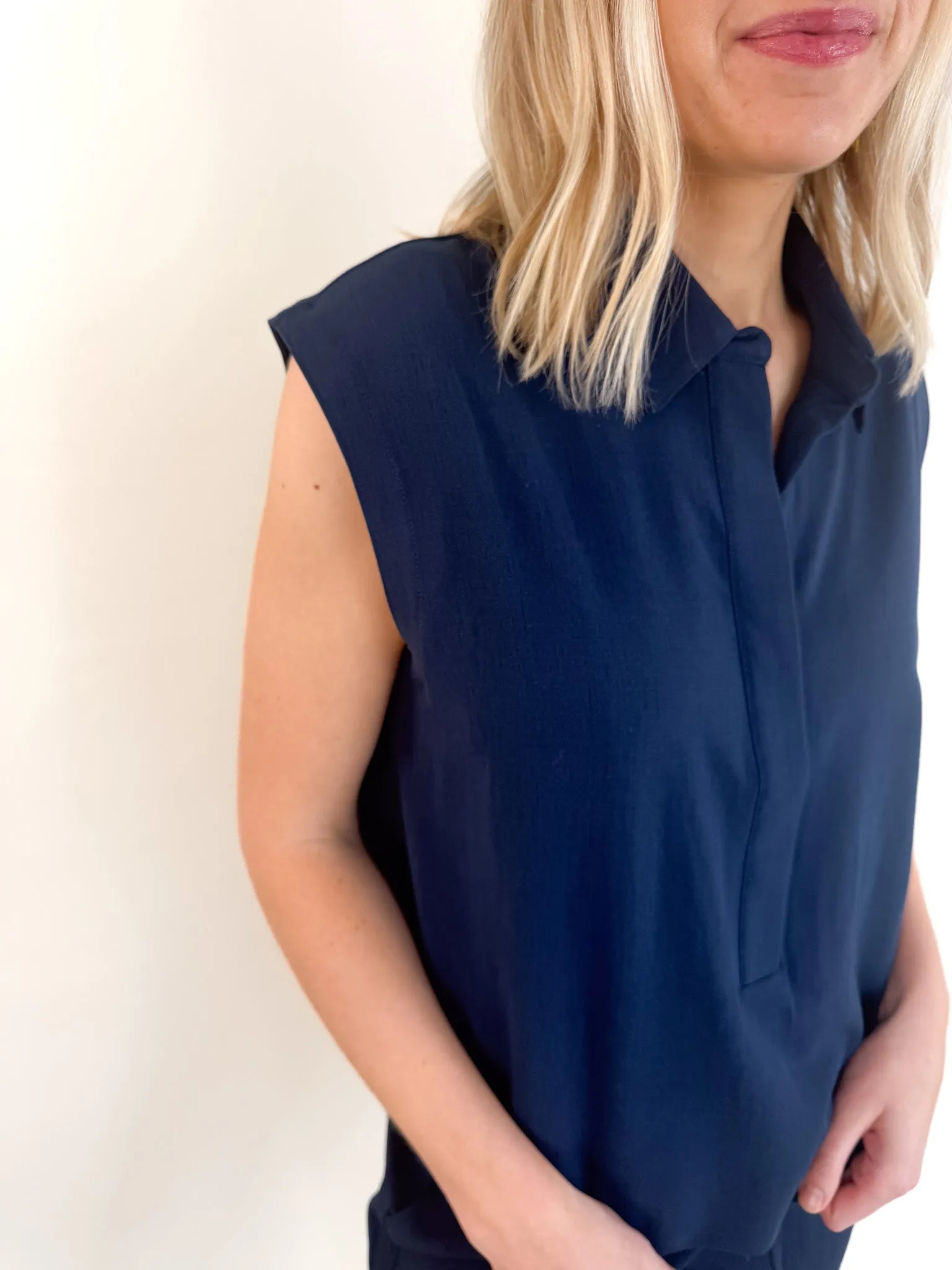 Suzie Sleeveless Elastic Waist Blouse