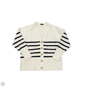 Sweater Cardigan By Zara In Beige, Size: M