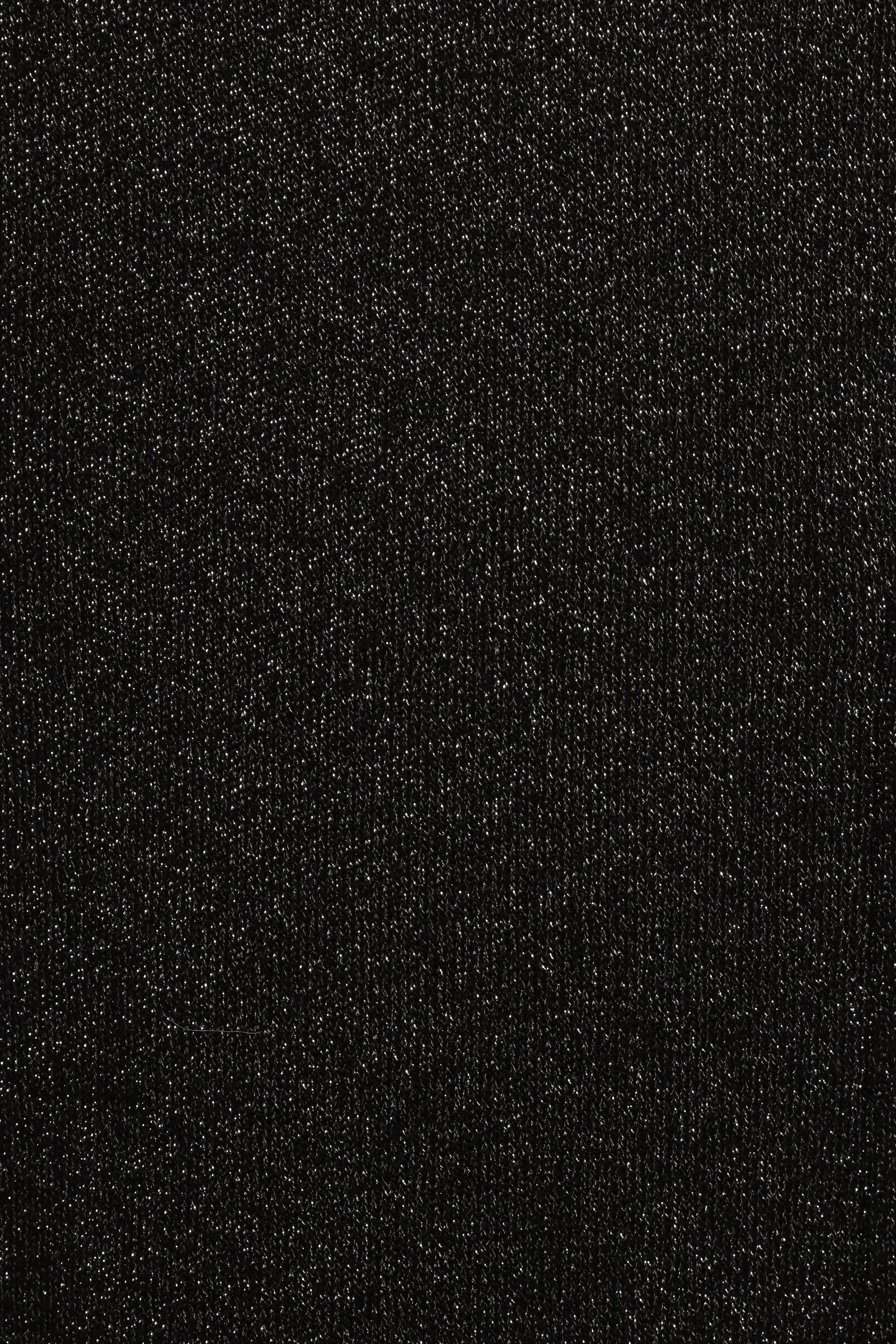 Tassie Cowlneck Lurex Shimmer Knit Sweater - Black