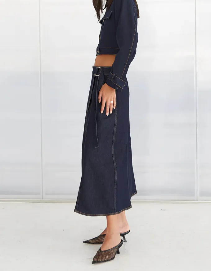 Tiffe Wrap Denim Skirt