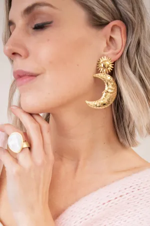 To The Moon And Back Gold - Oorbellen