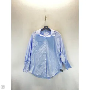 Top Long Sleeve By Clothes Mentor In Blue & White, Size: S