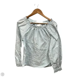 Top Long Sleeve By J. Crew In Blue & White, Size: S