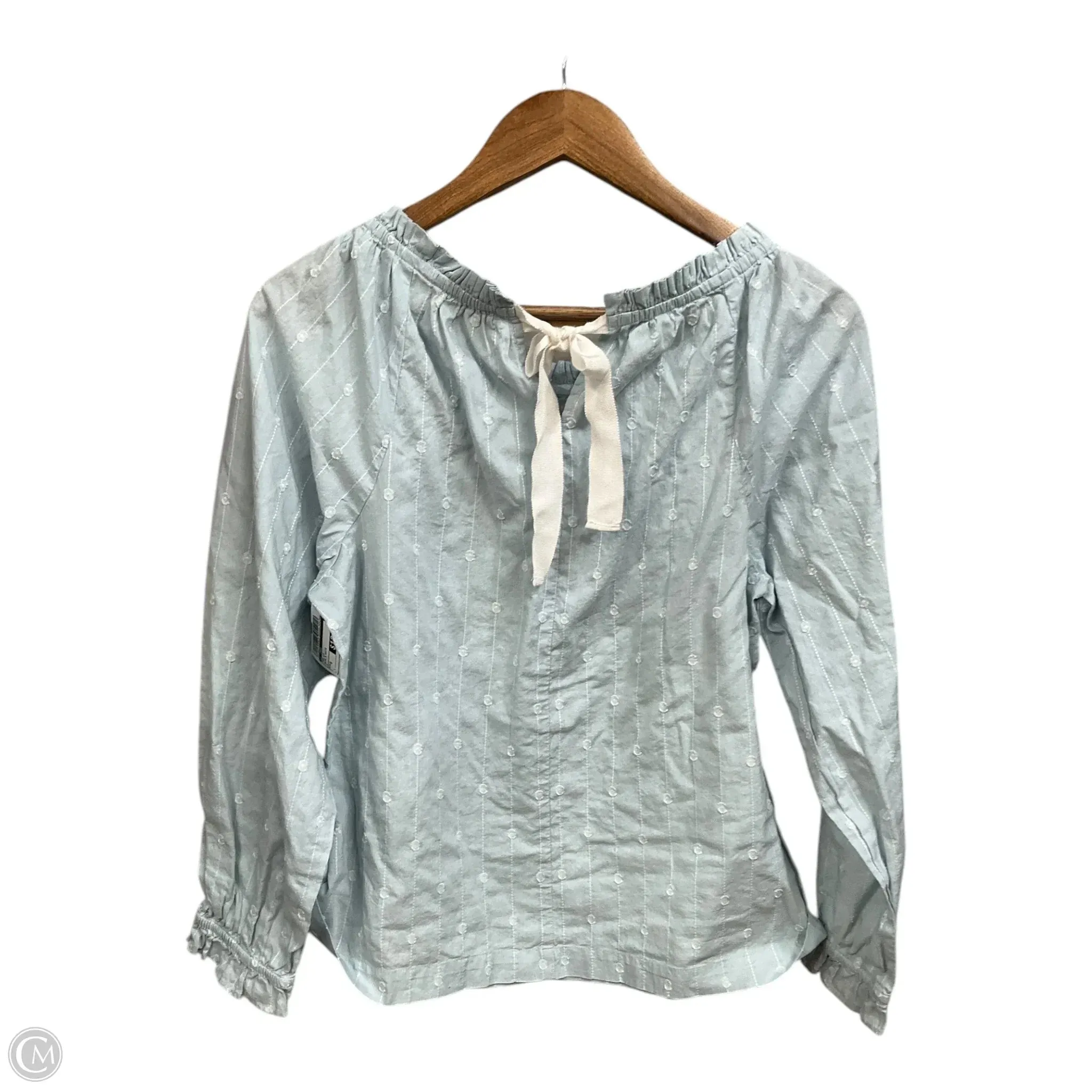 Top Long Sleeve By J. Crew In Blue & White, Size: S