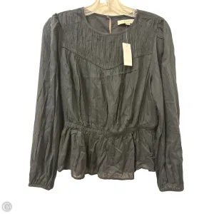 Top Long Sleeve By Loft In Black, Size: S