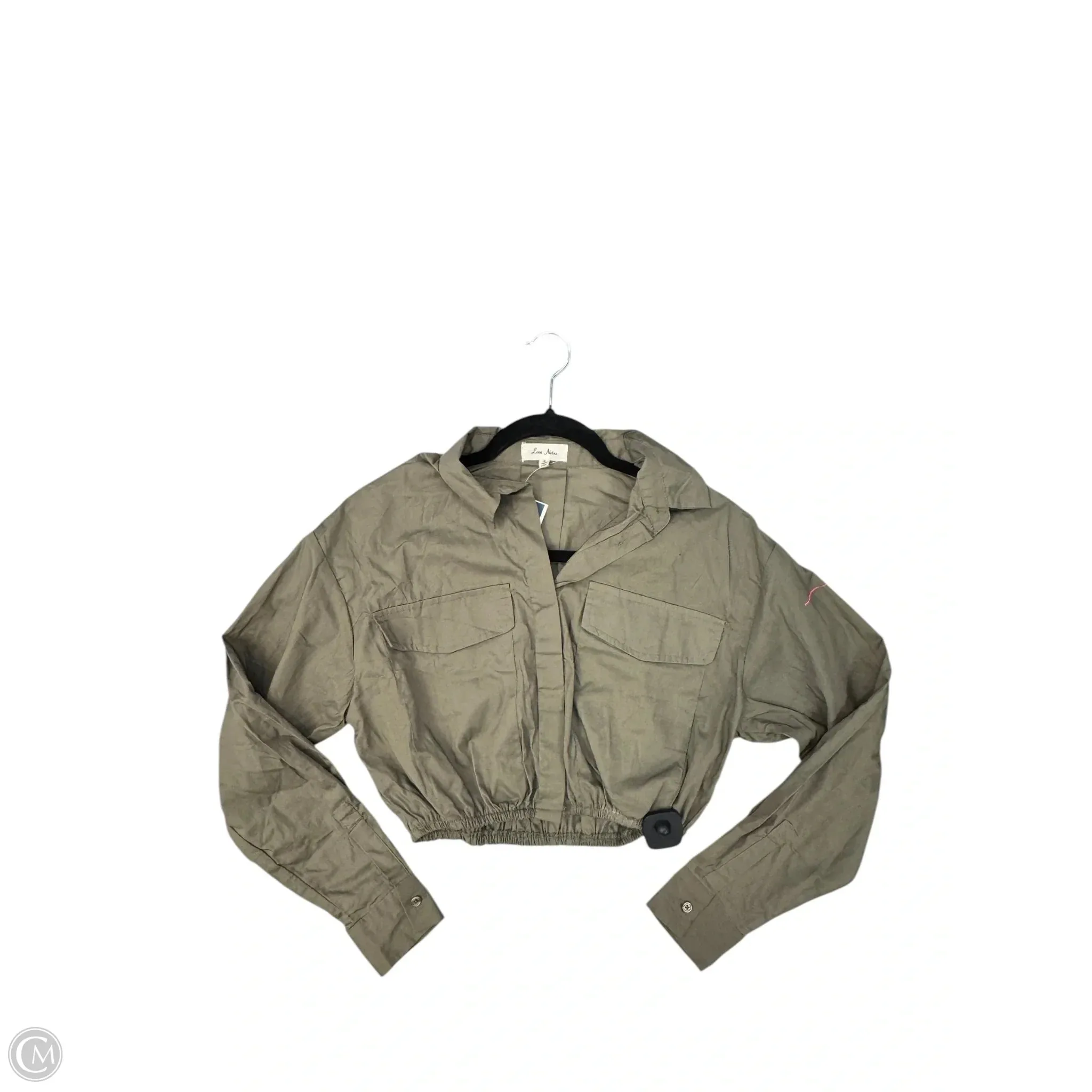 Top Long Sleeve By Love Notes In Green, Size: S