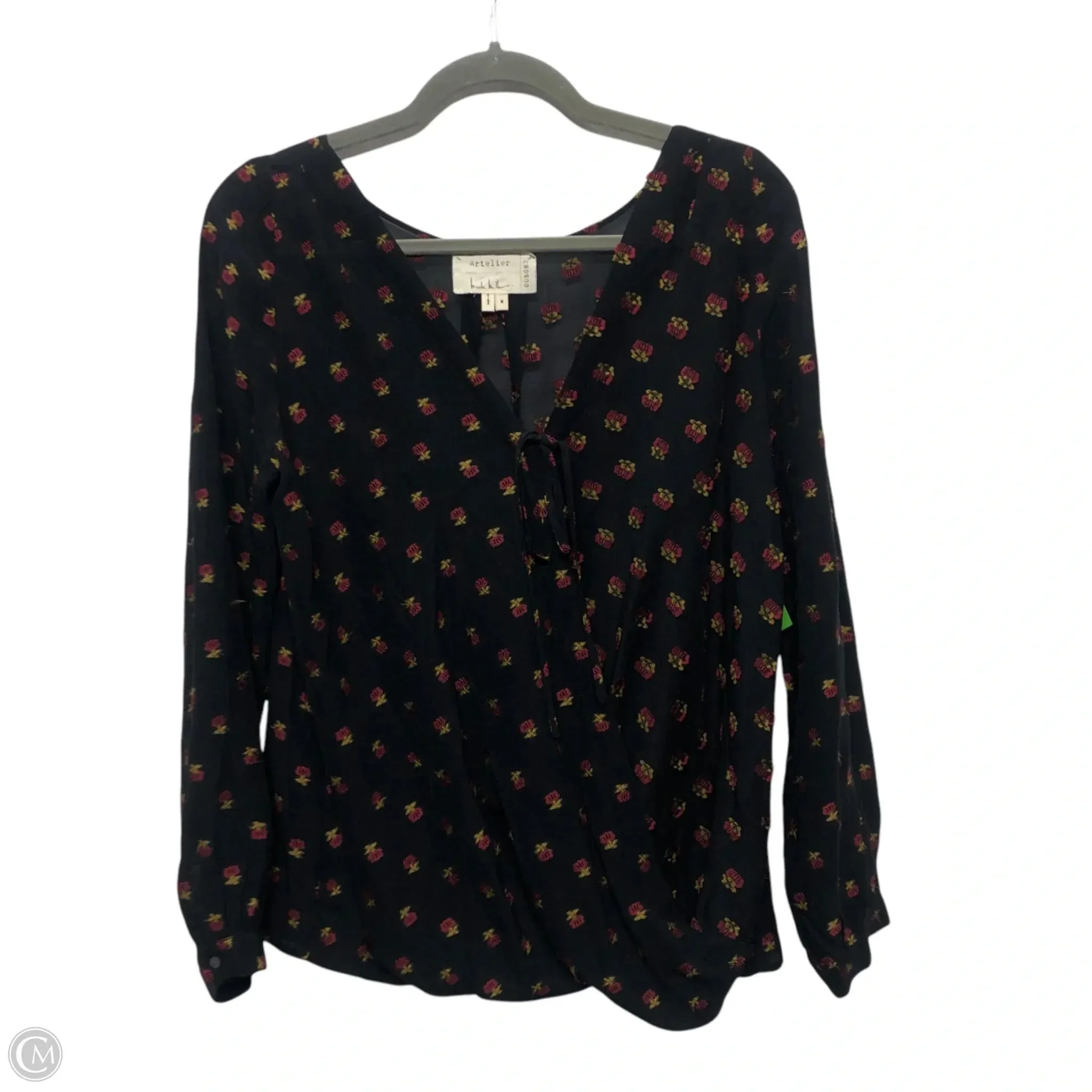 Top Long Sleeve By Nicole Miller In Black, Size: M