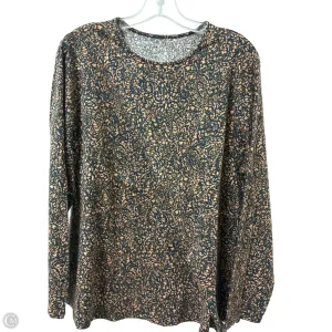 Top Long Sleeve By Pure Jill In Brown, Size: L