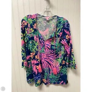 Top Long Sleeve Designer By Lilly Pulitzer In Navy, Size: M