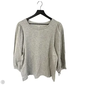 Top Short Sleeve By Ana In Grey, Size: L