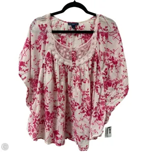 Top Short Sleeve By Bandolino In Pink, Size: L