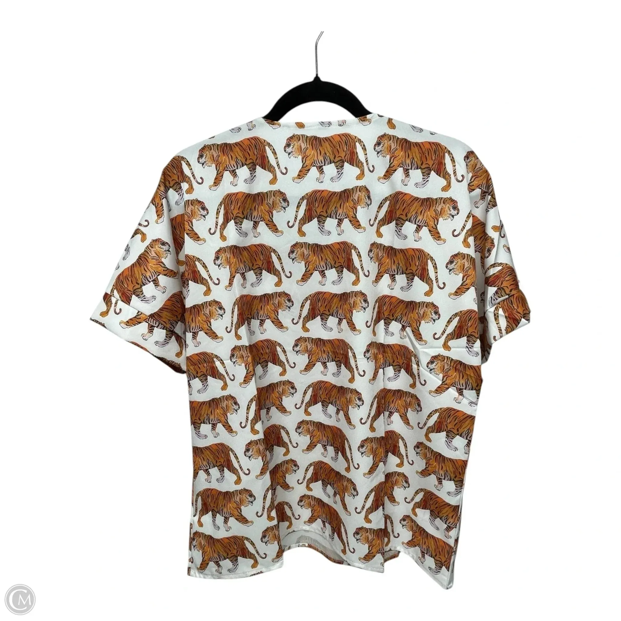 Top Short Sleeve By Clothes Mentor In Animal Print, Size: L