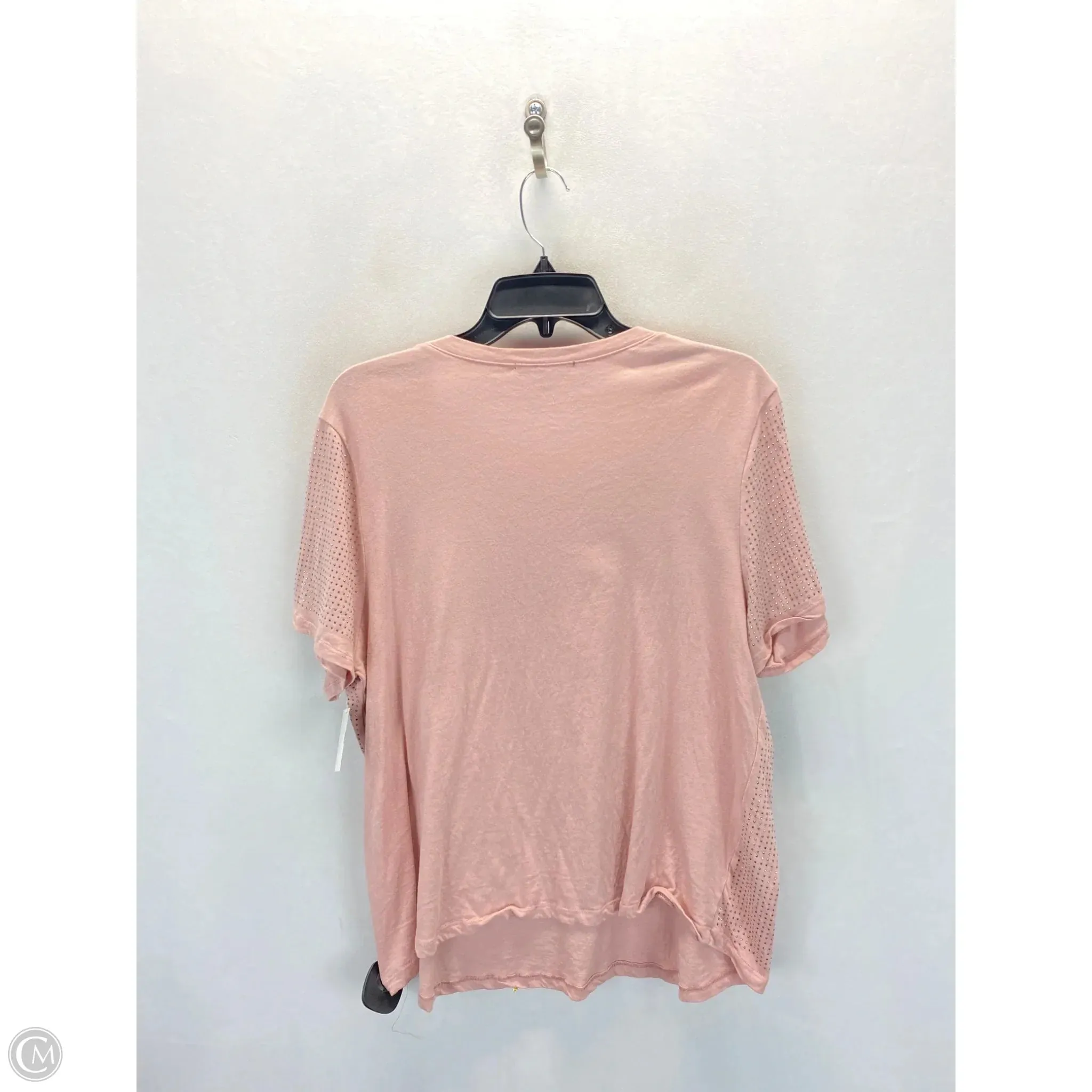 Top Short Sleeve By Inc In Pink, Size: 1x