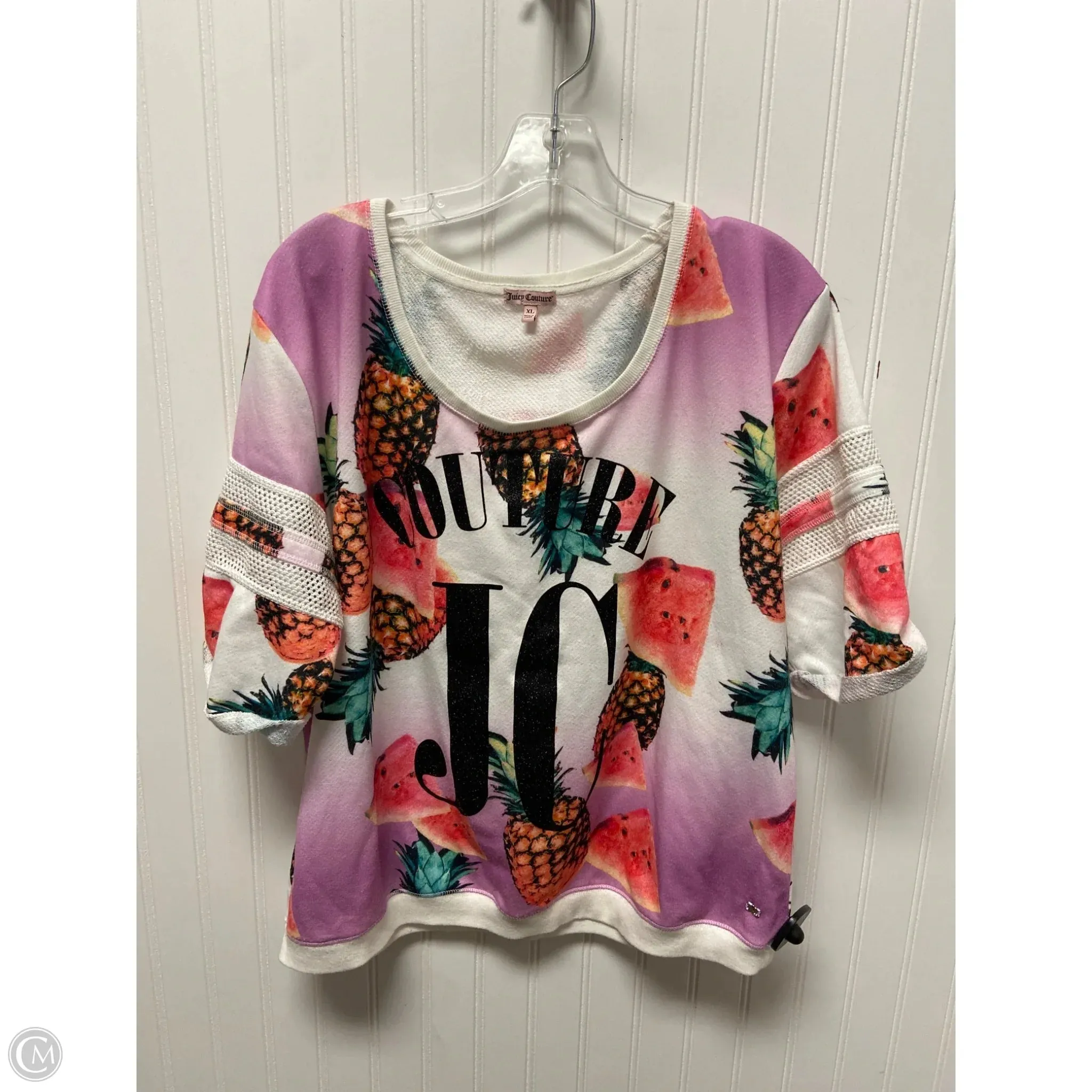 Top Short Sleeve By Juicy Couture In Purple, Size: Xl