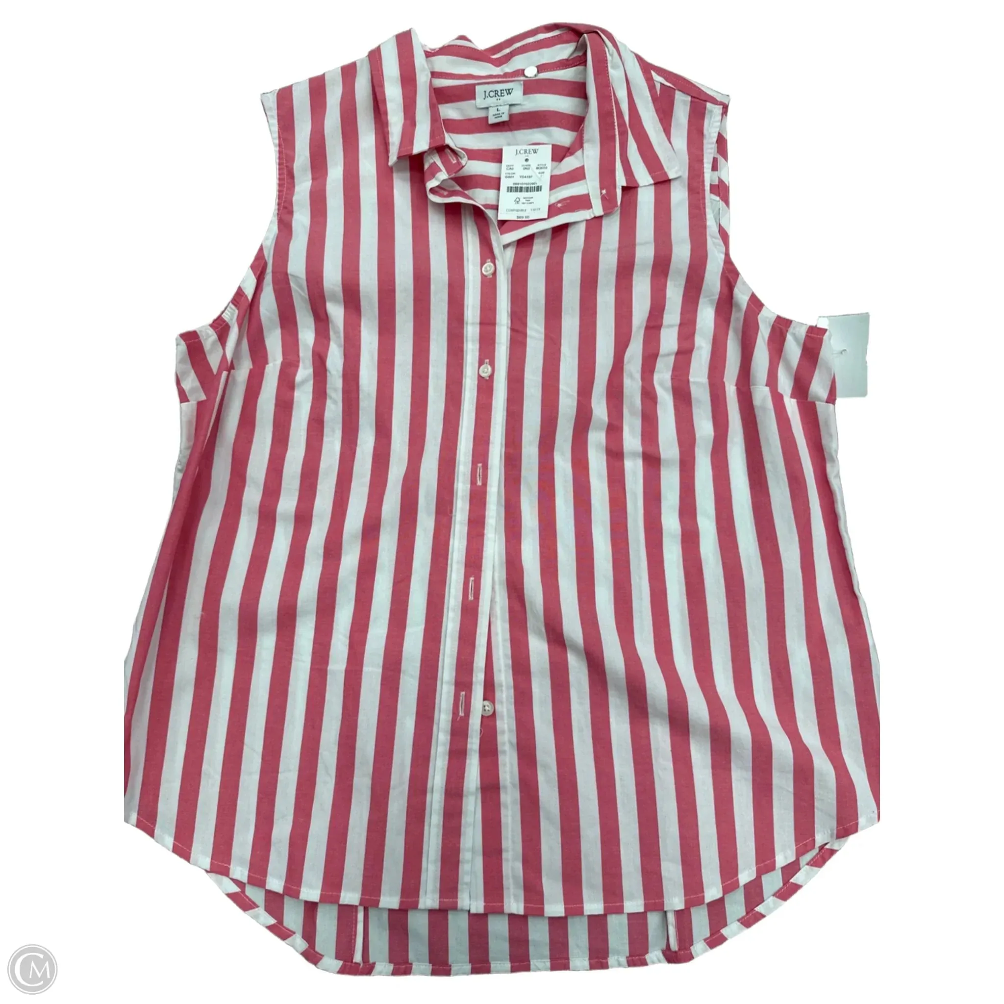 Top Sleeveless By J. Crew In Pink, Size: L