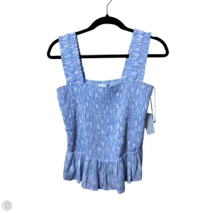 Top Sleeveless By Lc Lauren Conrad In Blue & White, Size: M