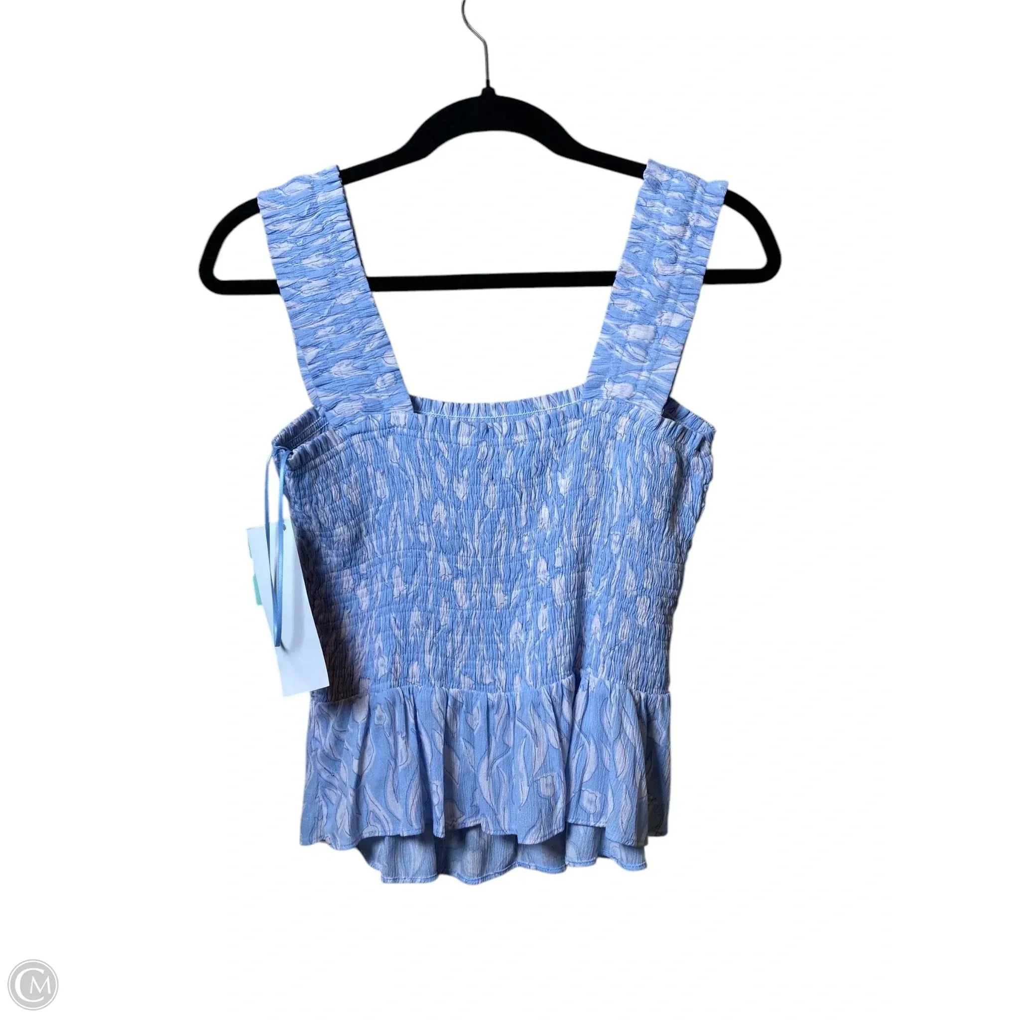 Top Sleeveless By Lc Lauren Conrad In Blue & White, Size: M