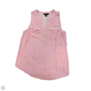 Top Sleeveless By Willi Smith In Pink & White, Size: M