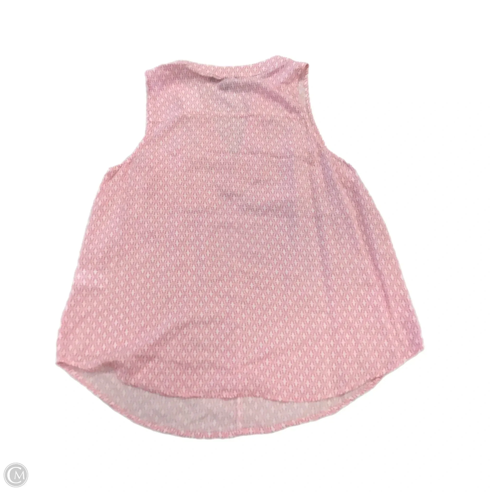 Top Sleeveless By Willi Smith In Pink & White, Size: M