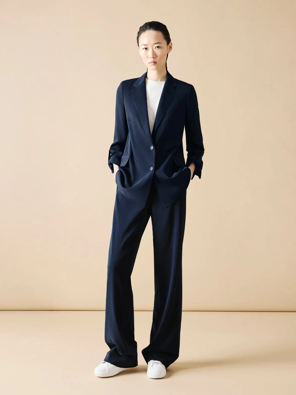 Travel-Friendly Laser Cut Boyfriend Blazer