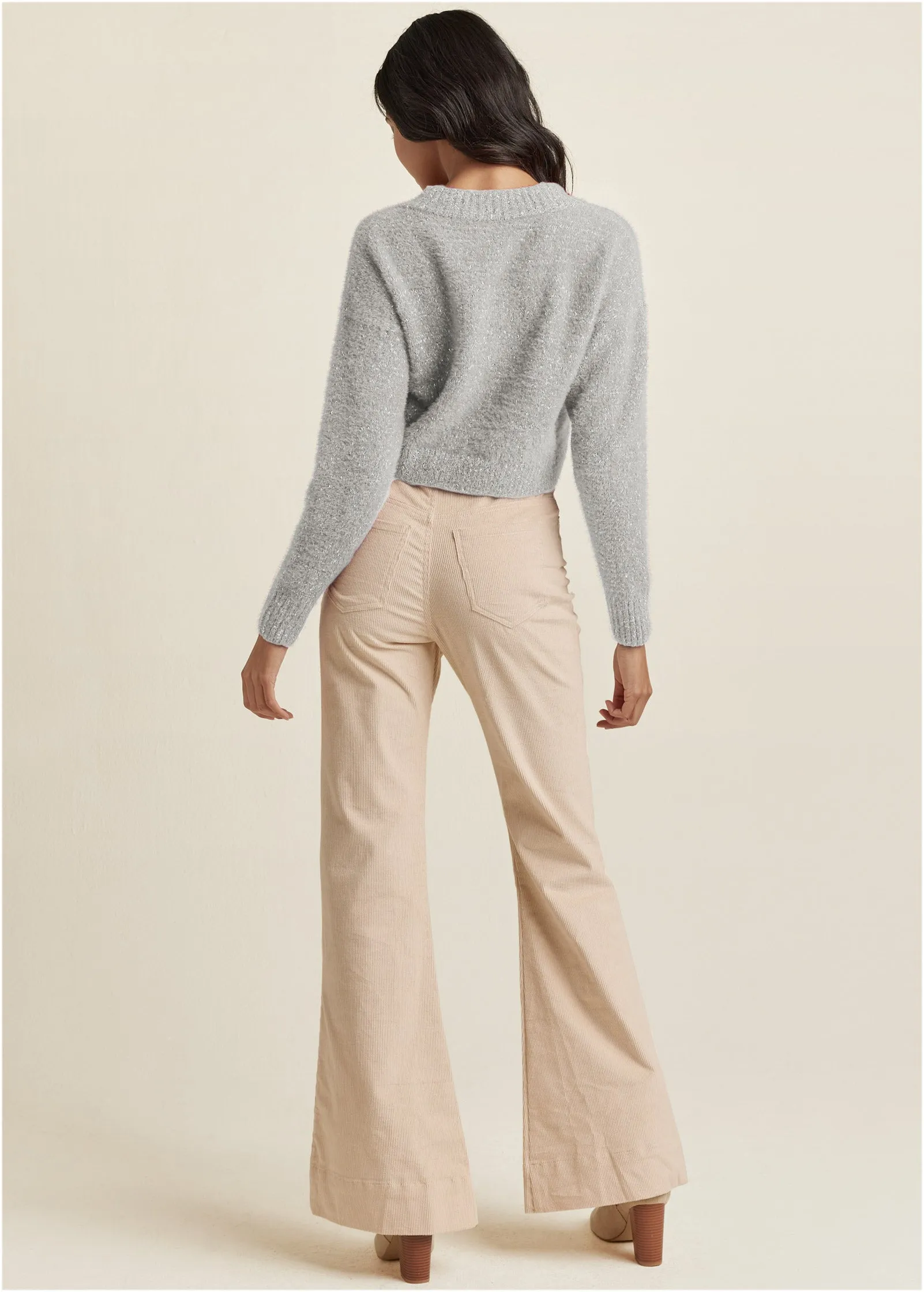 V-Neck Sweater - Medium Heather Grey