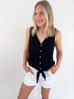 Vacation Black Tie Shell