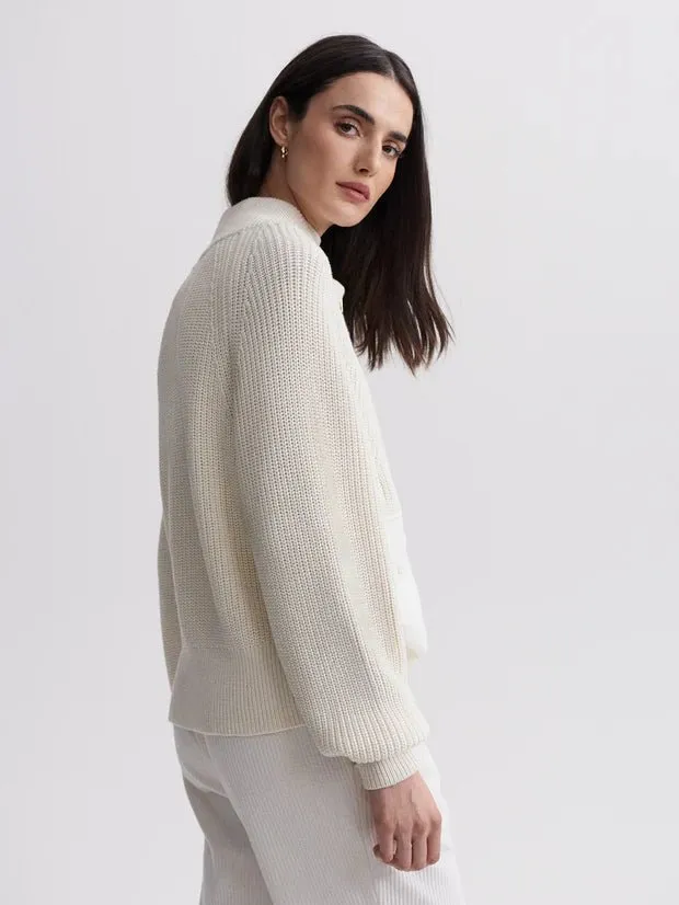 Varley - Egret Tessa Knit Jacket