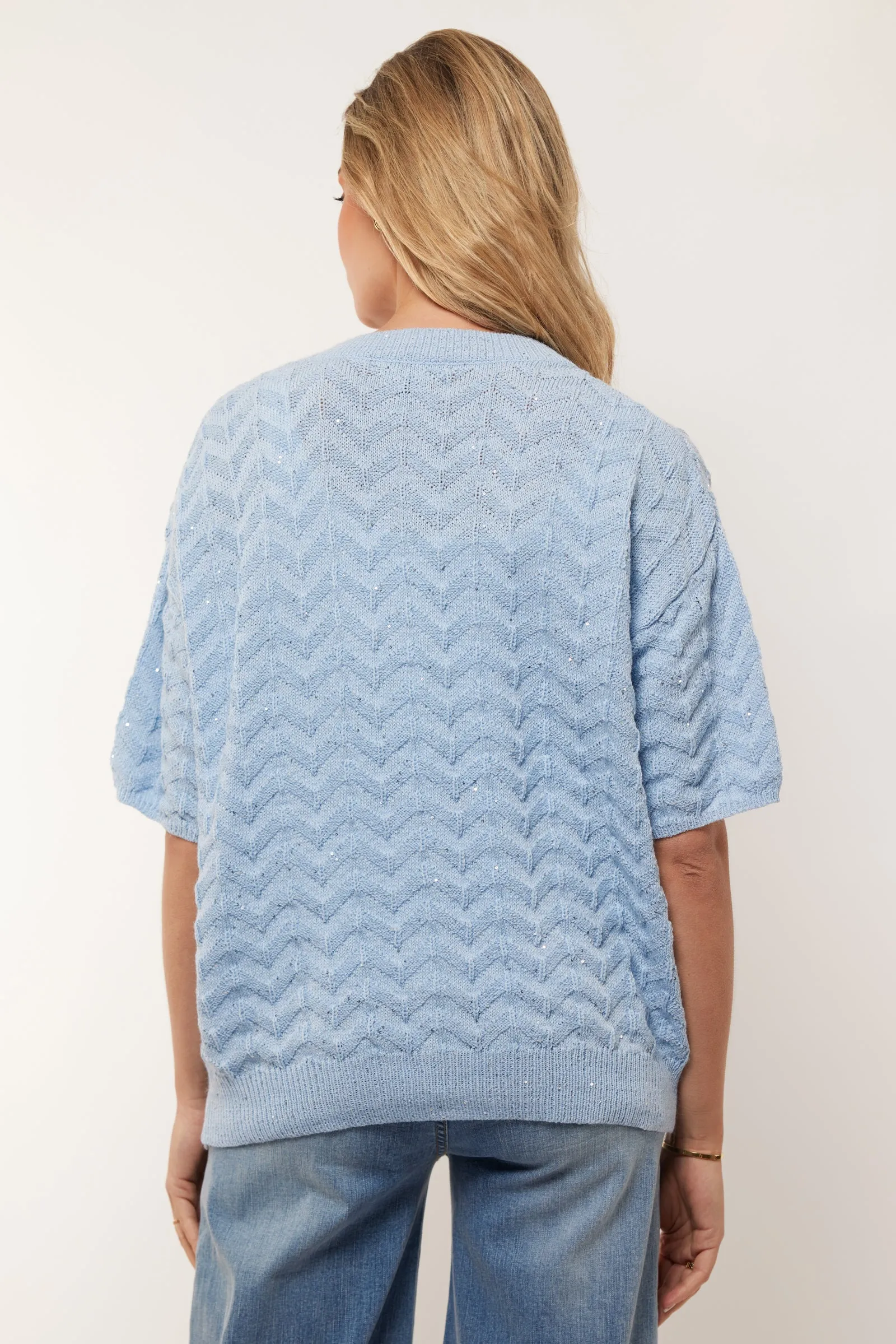 Vest Tate Knitting Chambray Blue