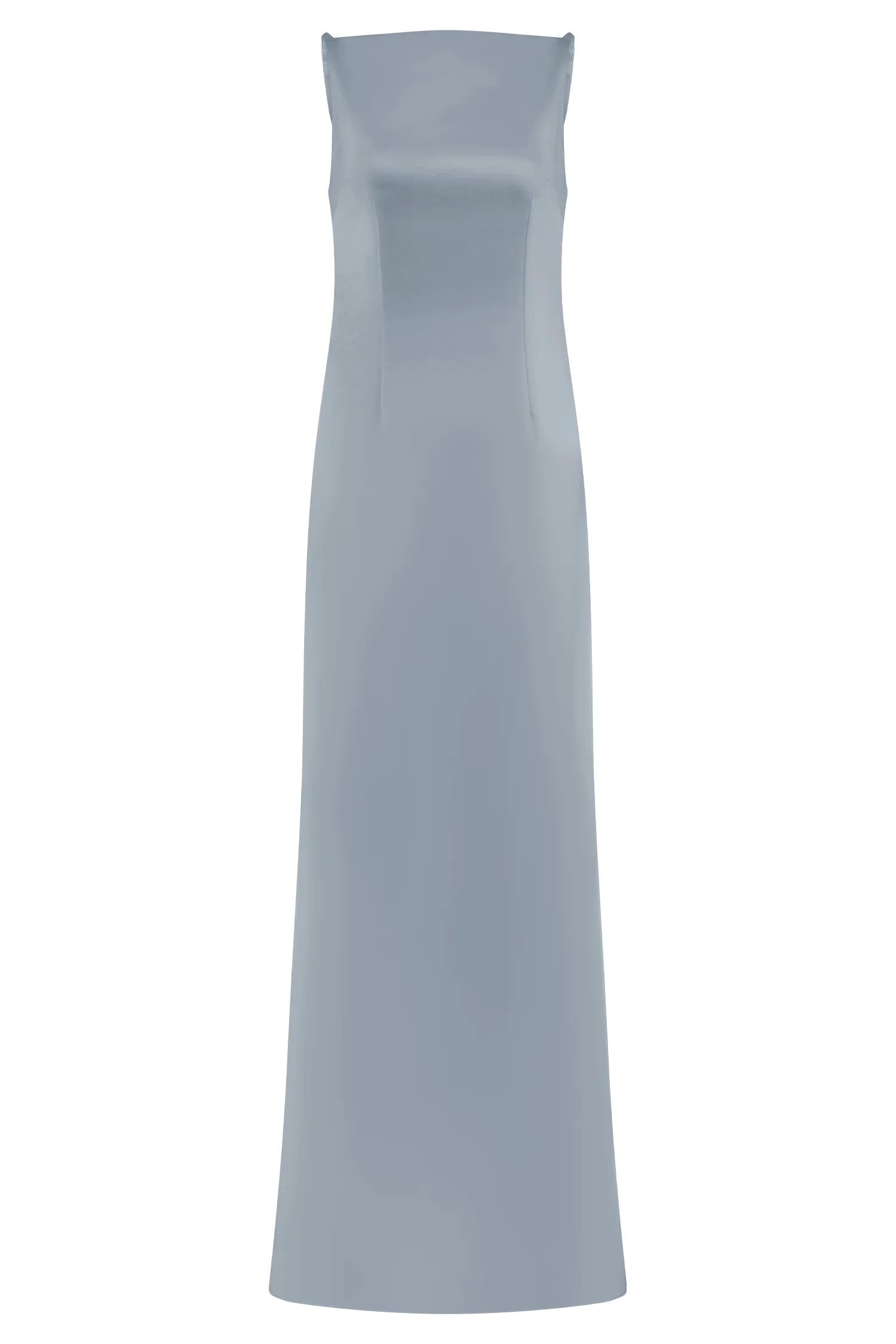 Violet Sleeveless Satin Maxi Dress - Frosted Blue