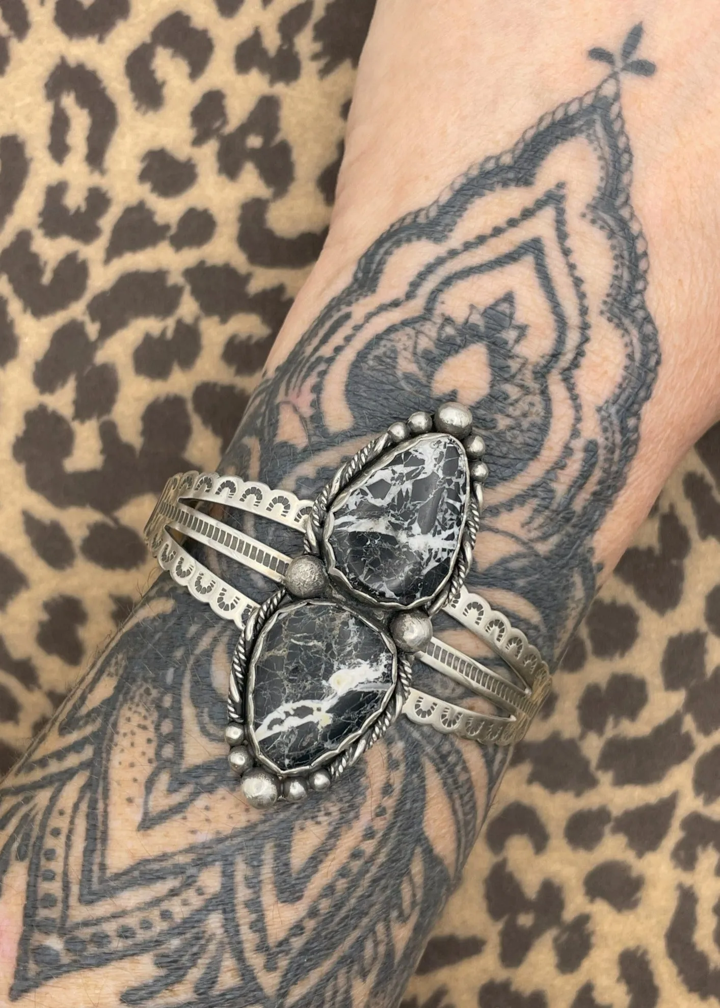 White Buffalo Turquoise Cuff Bracelet