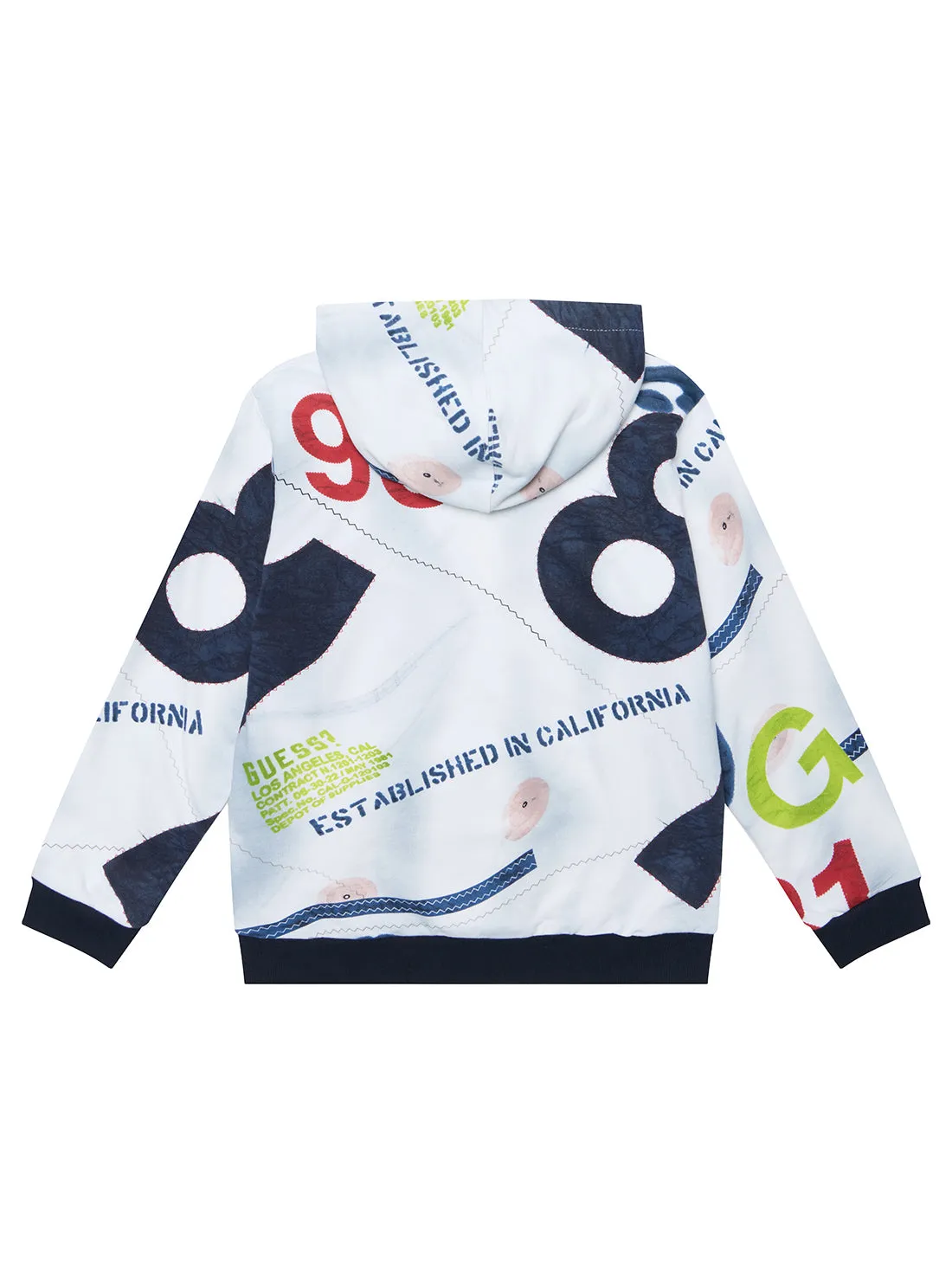 White Graphic Hooded Long Sleeve Active Top (7-16)