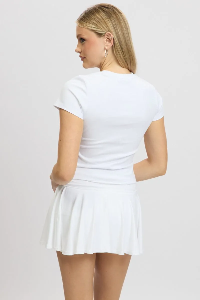 White Graphic Tee Short Sleeve