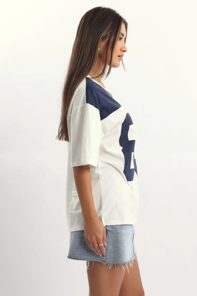 White Graphic Tee Short Sleeve