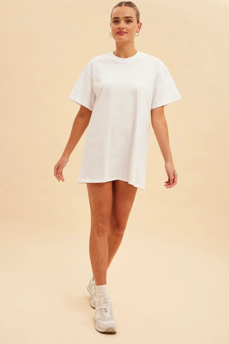 White Jamie Oversized T-Shirt Dress