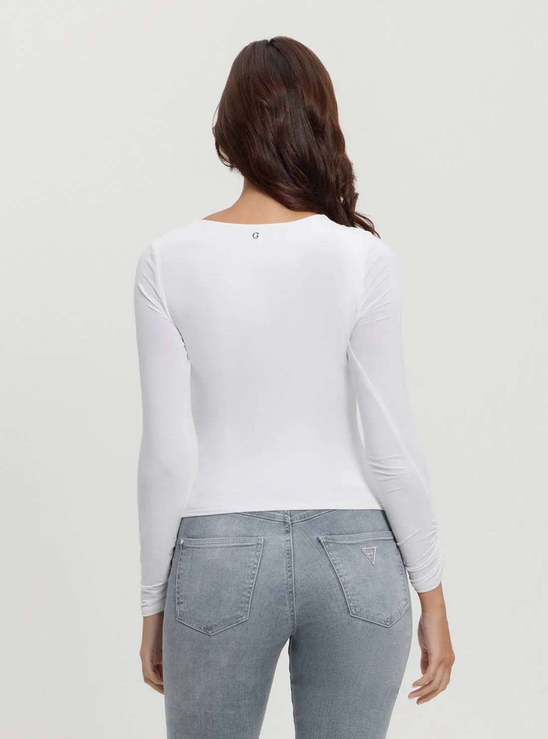 White Shirred Noelle Top